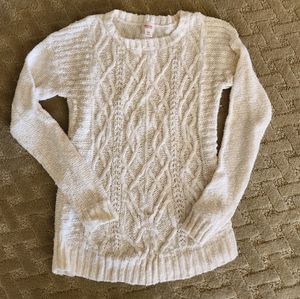 Mossimo Cotton Pullover Sweater in White, Size Small